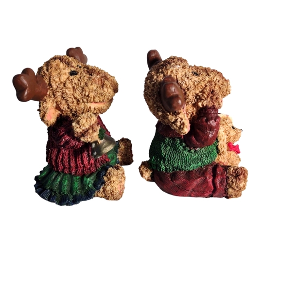 K's Collection Moose Figurine Holiday Christmas Decorations Bundle - Picture 2 of 8